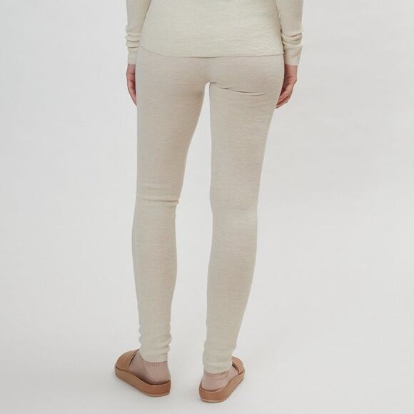 Lauren Manoogian Rib Leggings Tights Sz 1 Small Ivory BB Alpaca Merino Wool Silk - Picture 2 of 14